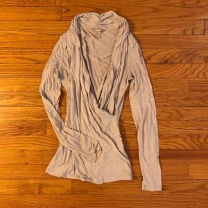 Banana Republic Tan Wrap Long Sleeve Tee